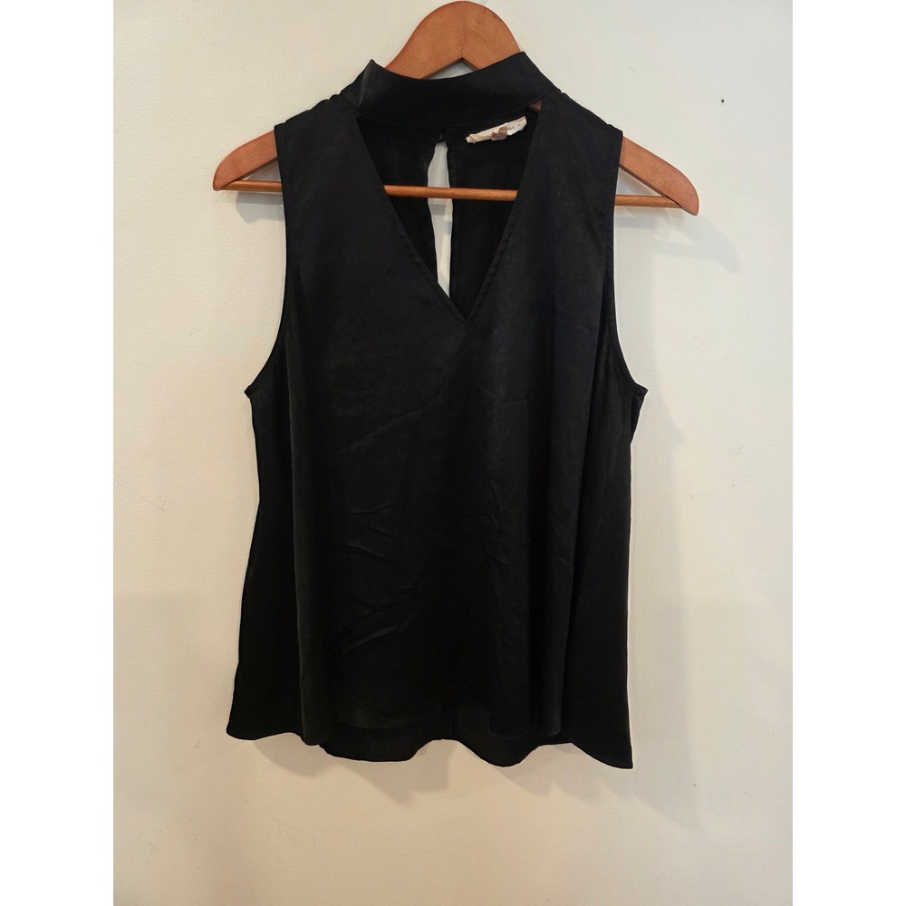 Caramela Black Satin Choker Blouse Goth Chic Whimsigoth Top S